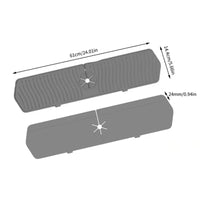 24/29.9 Inch Silicone Sink Faucet Mat - Absorbent Splash Guard for Kitchen Countertop Protection