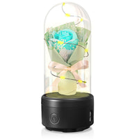 Luminous 2-in-1 Bouquet Light Ornament with Glass Cover & Bluetooth Speaker