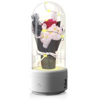 Luminous 2-in-1 Bouquet Light Ornament with Glass Cover & Bluetooth Speaker