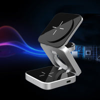 3-in-1 Foldable Wireless Charging Station – Magnetic & Portable