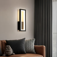 Modern Minimalist Wall Lamps Home Decor Living Room Bedroom Bedside 16W Ac96V-260V Led Sconce Black White Light Aisle Decoration