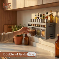 Wall-Mounted Kitchen Condiments Spice Rack (Multifunctional Storage Rack for Kitchen)