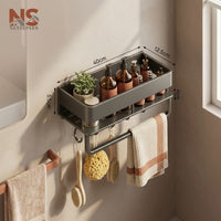 Hanging Aluminum Bathroom or Kitchen Storage Rack