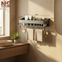 Hanging Aluminum Bathroom or Kitchen Storage Rack