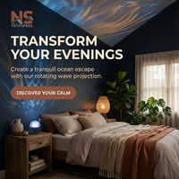 Ocean Wave Projection Night Lamp – Rotating Globe Design