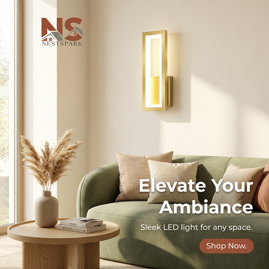 Modern LED Wall Lamp – Sleek Ambient Lighting for Bedroom, Living Room & Hallways