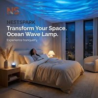 Ocean Wave Projection Night Lamp – Rotating Globe Design