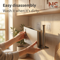 Wall-Mounted Paper Towel Holder – Self-Adhesive Under-Cabinet Organiser (Punch-Free)