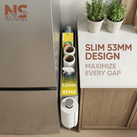 Wall-Mounted Paper Towel Holder – Self-Adhesive Under-Cabinet Organiser (Punch-Free)