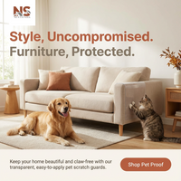 Pet Proof Couch Protector – Transparent Cat Scratcher Guard & Furniture Cover Pads