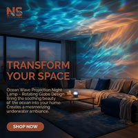 Ocean Wave Projection Night Lamp – Rotating Globe Design