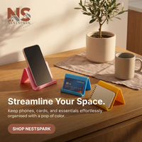 Mini Phone & Card Holder – Portable Desktop & Benchtop Organiser