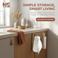 Paper Roll Holder – No-Drill Towels & Cling Film Storage Rack