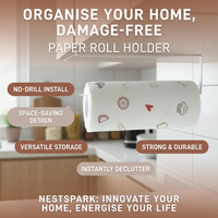 Paper Roll Holder – No-Drill Towels & Cling Film Storage Rack