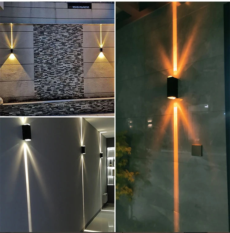 Silver Aluminum COB Outdoor & Indoor Wall Light