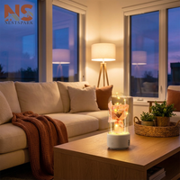 Luminous 2-in-1 Bouquet Light Ornament with Glass Cover & Bluetooth Speaker