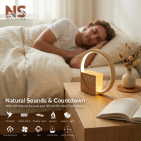 Bedside Lamp Touch Table Lamp With Natural Sounds, Desk Lamp With Alarm Clock, Touch Control 3 Levels Brightness Home Decor