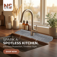 24/29.9 Inch Silicone Sink Faucet Mat – Absorbent Splash Guard for Kitchen Countertop Protection