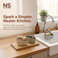 Adjustable Snap Sink Sponge Holder and Drain Basket for Kitchen Gadgets