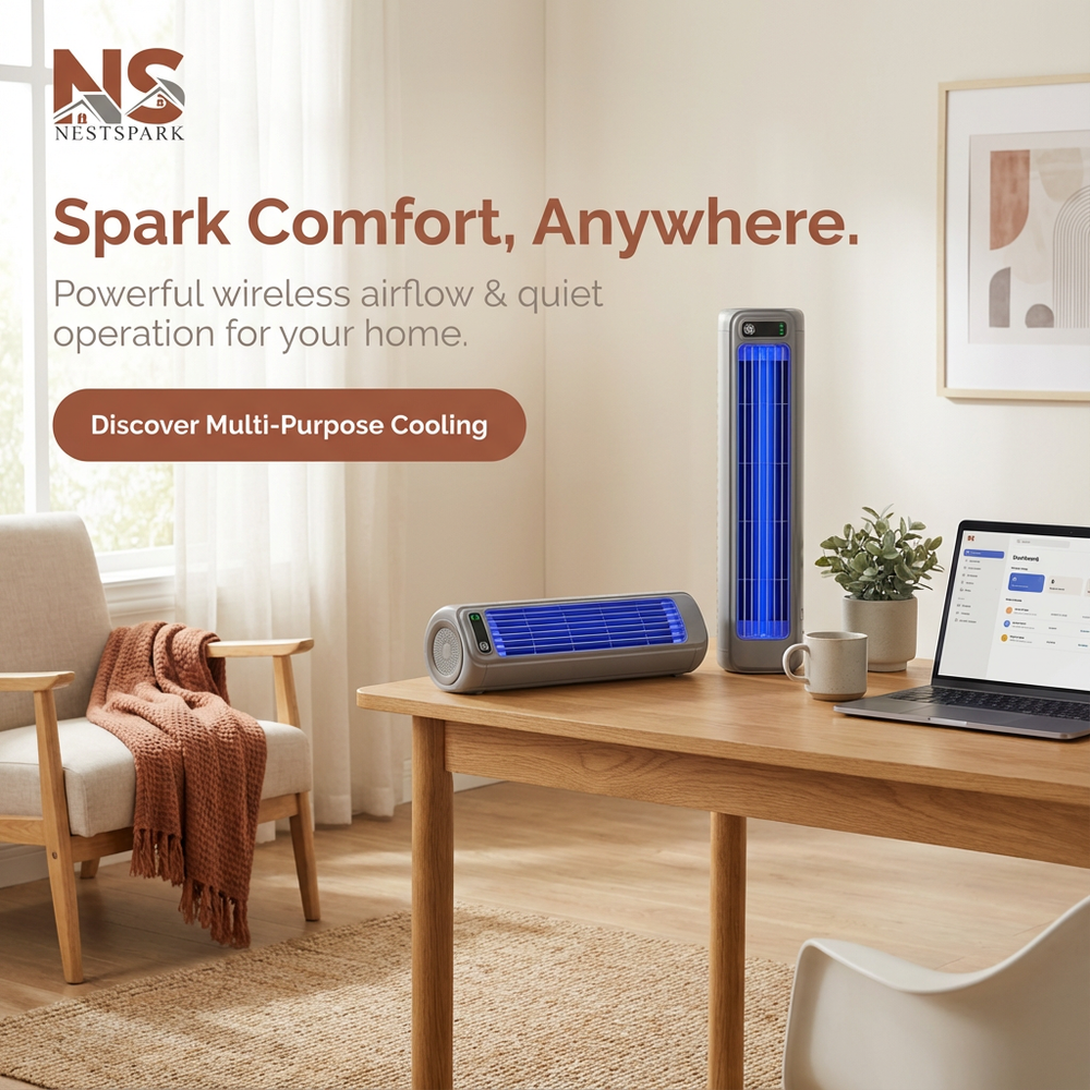 Large Multi-Purpose Wireless Tower Fan – Wireless or Plug-In