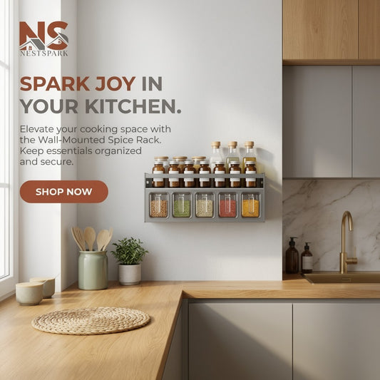 Wall-Mounted Kitchen Condiments Spice Rack (Multifunctional Storage Rack for Kitchen)