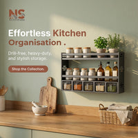 Wall-Mounted Kitchen Condiments Spice Rack (Multifunctional Storage Rack for Kitchen)