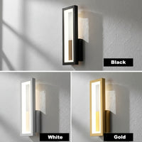 Modern Minimalist Wall Lamps Home Decor Living Room Bedroom Bedside 16W Ac96V-260V Led Sconce Black White Light Aisle Decoration