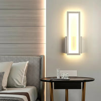 Modern Minimalist Wall Lamps Home Decor Living Room Bedroom Bedside 16W Ac96V-260V Led Sconce Black White Light Aisle Decoration