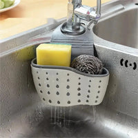 Adjustable Snap Sink Sponge Holder and Drain Basket for Kitchen Gadgets