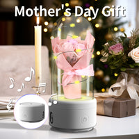 Luminous 2-in-1 Bouquet Light Ornament with Glass Cover & Bluetooth Speaker
