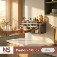 Wall-Mounted Kitchen Condiments Spice Rack (Multifunctional Storage Rack for Kitchen)