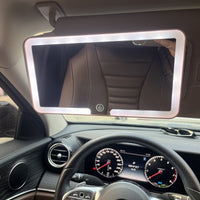 Three Color Adjustable Car Makeup Mirror (Over Sunvisor)