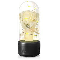 Luminous 2-in-1 Bouquet Light Ornament with Glass Cover & Bluetooth Speaker