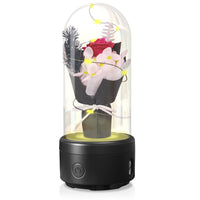 Luminous 2-in-1 Bouquet Light Ornament with Glass Cover & Bluetooth Speaker