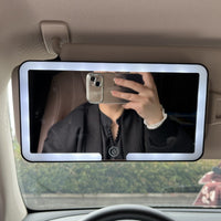 Three Color Adjustable Car Makeup Mirror (Over Sunvisor)