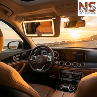 Three Color Adjustable Car Makeup Mirror (Over Sunvisor)