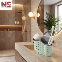 Adjustable Snap Sink Sponge Holder and Drain Basket for Kitchen Gadgets