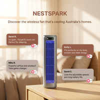 Large Multi-Purpose Wireless Tower Fan – Wireless or Plug-In