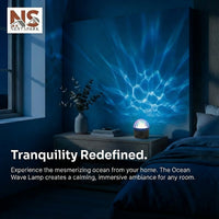 Ocean Wave Projection Night Lamp – Rotating Globe Design