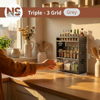 Wall-Mounted Kitchen Condiments Spice Rack (Multifunctional Storage Rack for Kitchen)