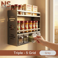Wall-Mounted Kitchen Condiments Spice Rack (Multifunctional Storage Rack for Kitchen)